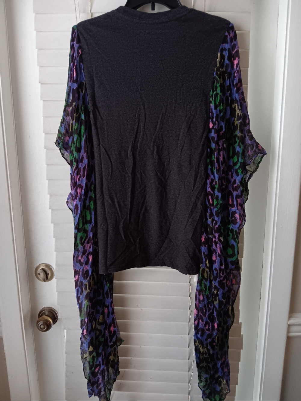 Upcycled Nirvana Black Band Tshirt Poncho - Picture 4 of 4